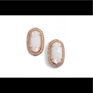 Kendra Scott Opal and Rose gold studs